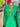 VESTIDO VERDE MANGA LARGA CUELLO EN V