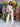 Jumpsuit Blanco una Manga Brillos