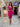VESTIDO ROSA CORAZON ESCOTE CAPA MIDI